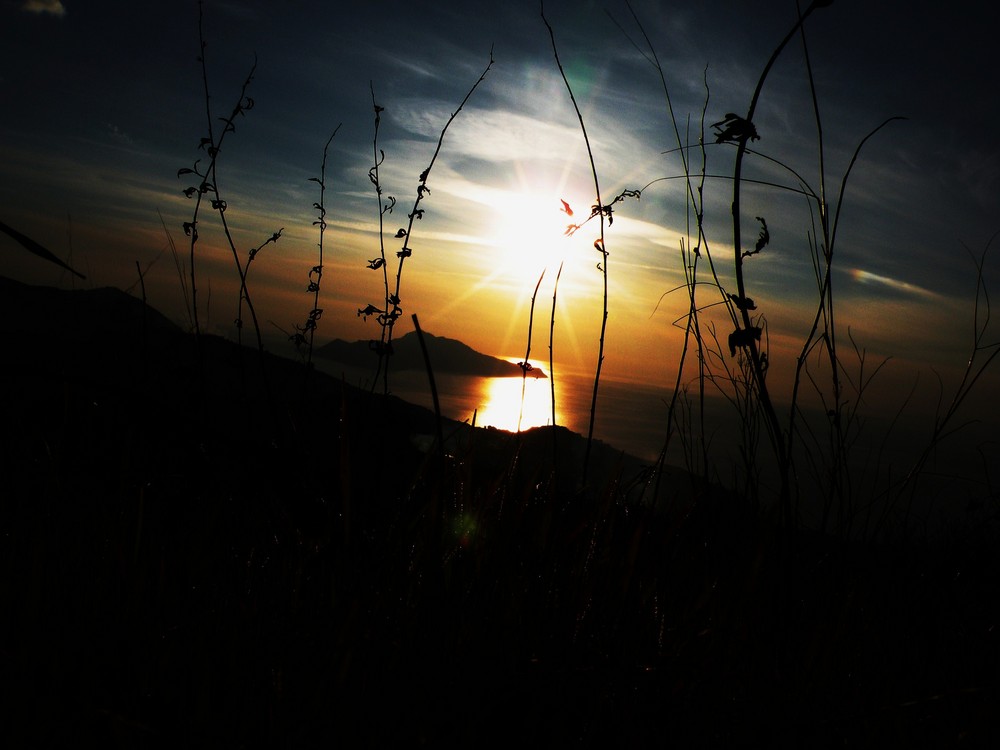 sunset on capri