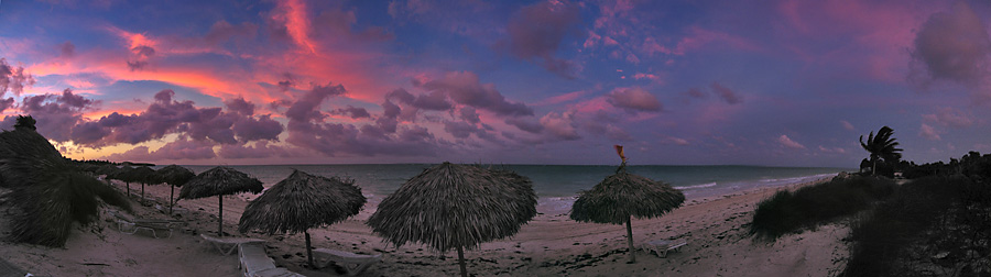 Sunset on Cayo Coco Beach