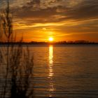 sunset on Elbe River