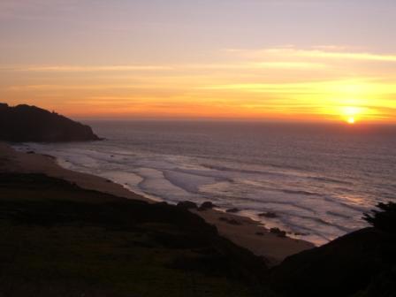 Sunset on Highway One