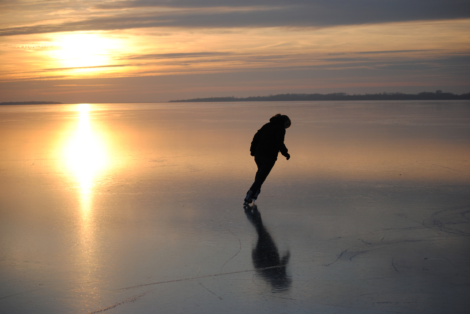 Sunset on Ice