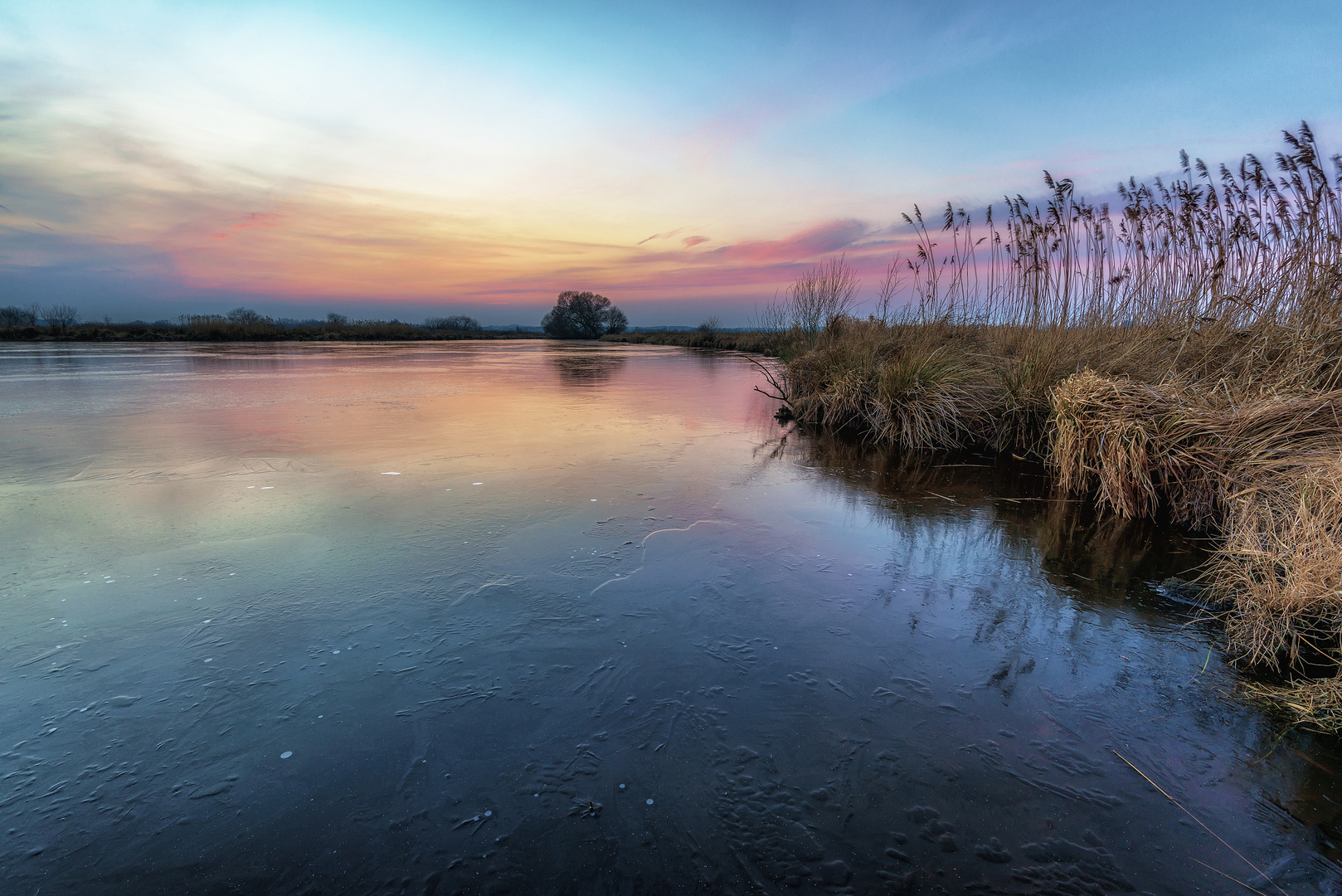 Sunset on ice II