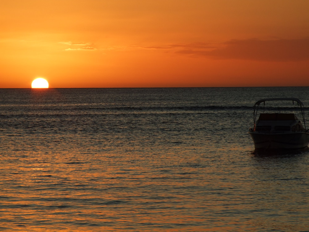 Sunset on Mauritius