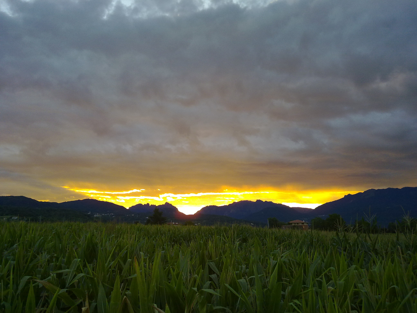 sunset on monte pasubio