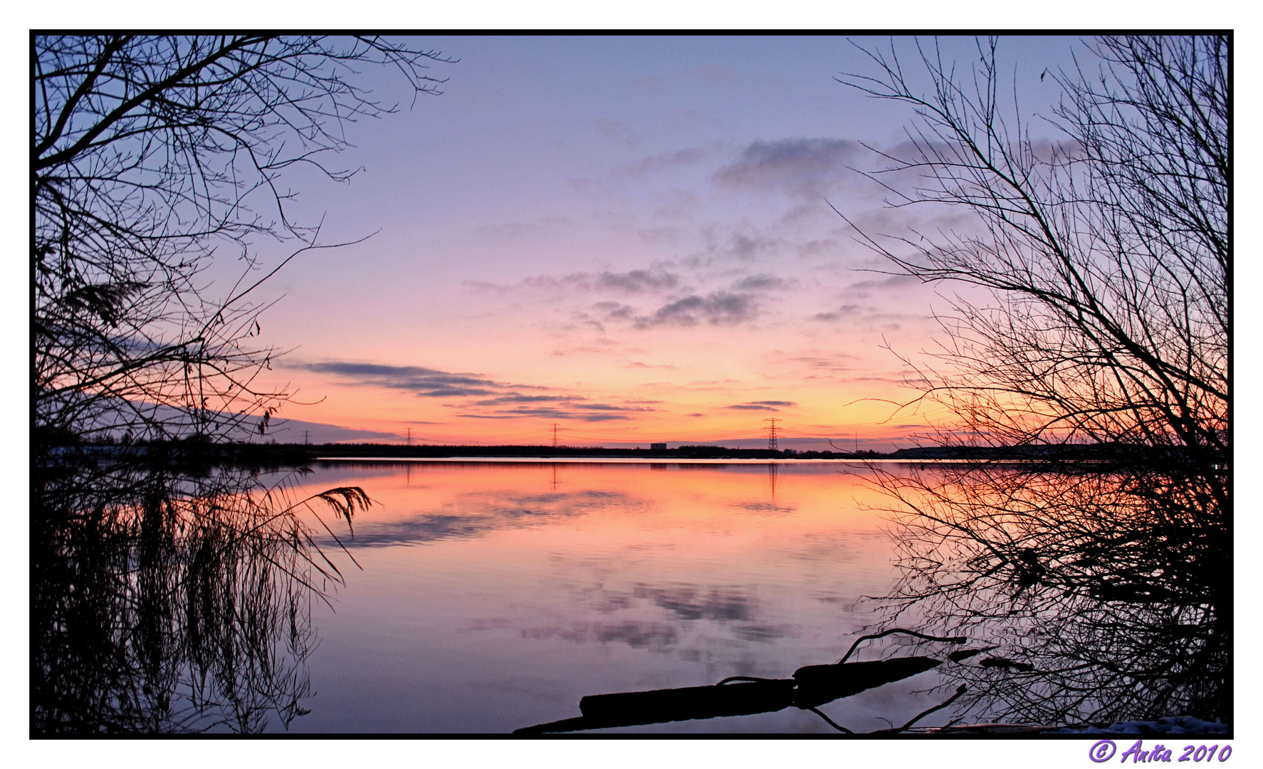 Sunset on new year's day