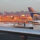Sunset On NewYork, view from Newark Airport