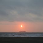 sunset on ocean beach in sanfrancisco(california)