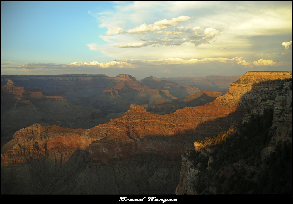 sunset on south rim