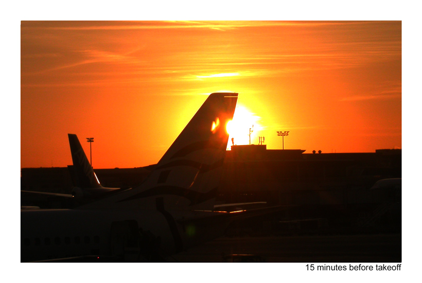 Sunset on the Airport