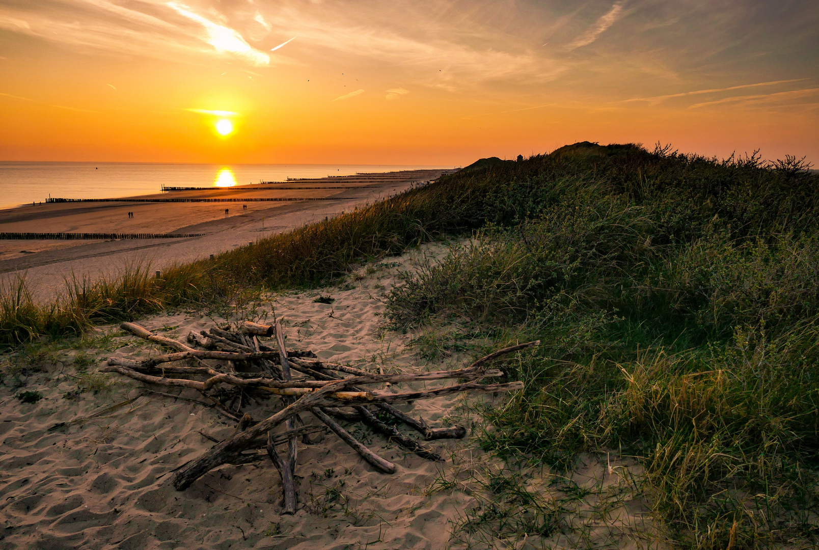 sunset on the beach