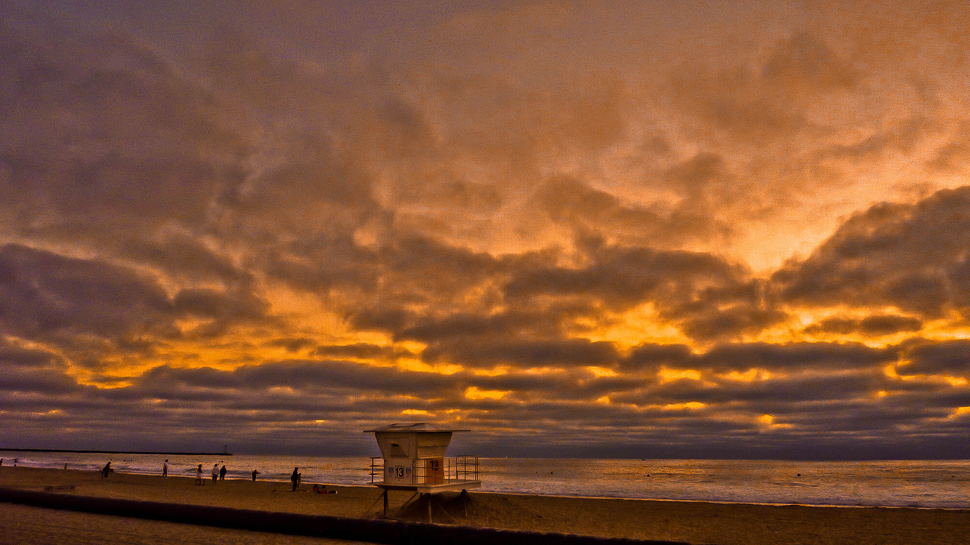 Sunset on the beach