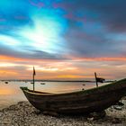 Sunset on the beach of Ganh Son, Phan Ri, Vietnam