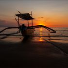 * Sunset on the beach of Lovina *