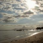 Sunset on the beach, Tahiti, 2007