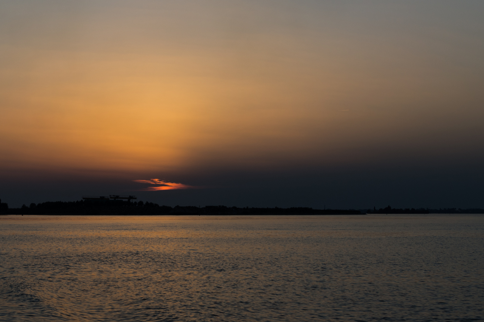 Sunset on the boat