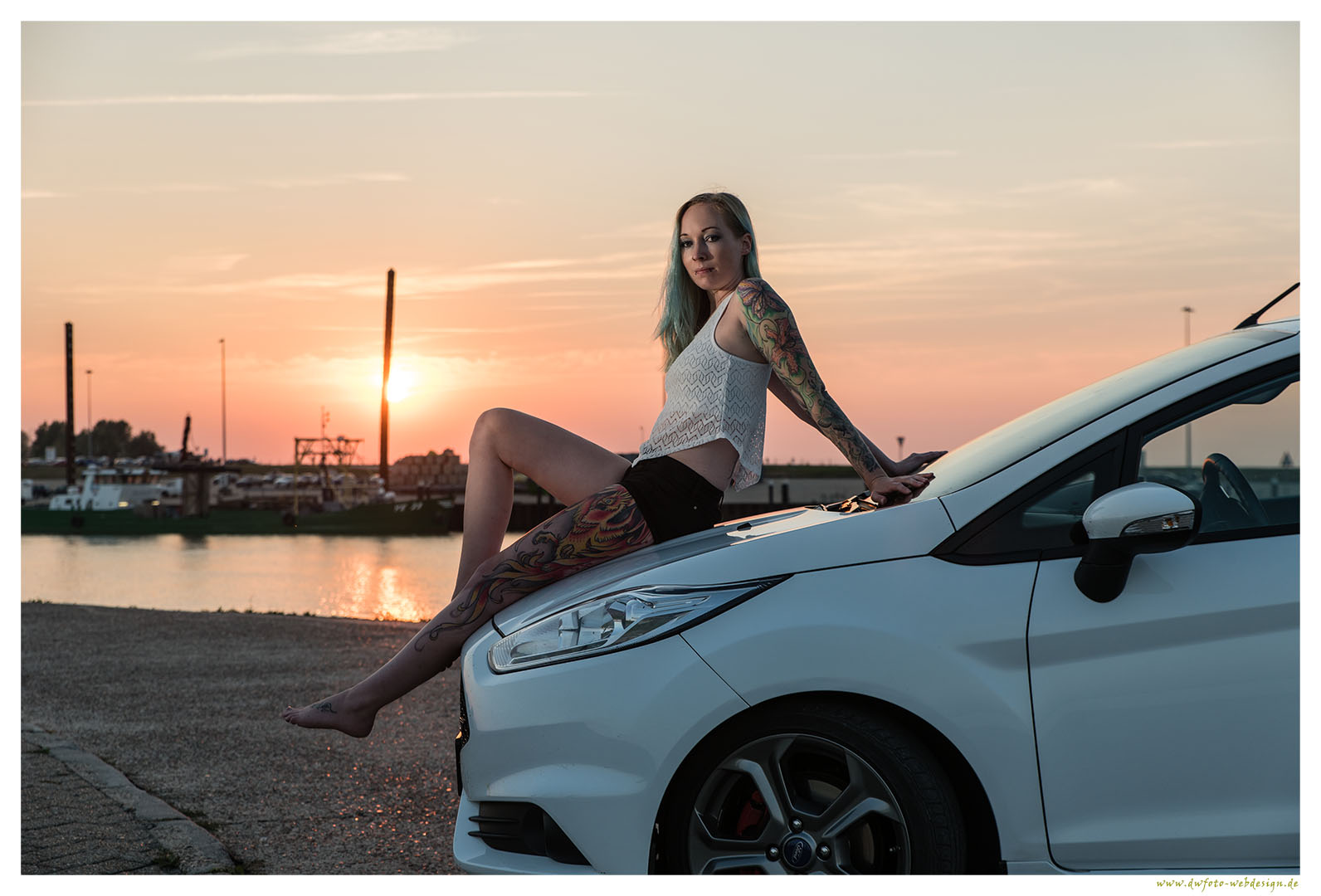 Sunset on the bonnet