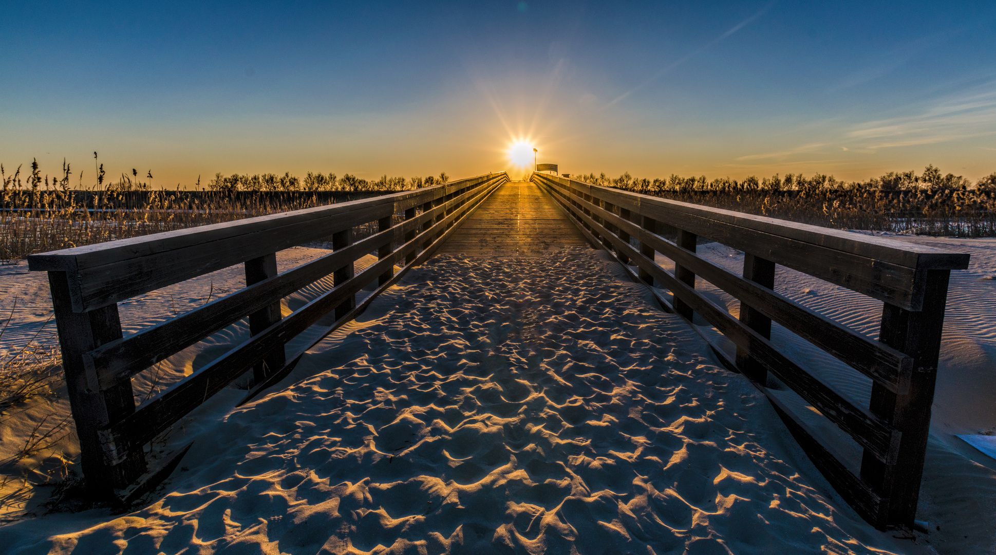 Sunset on the bridge