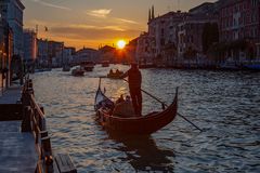 sunset on the Grand Canal
