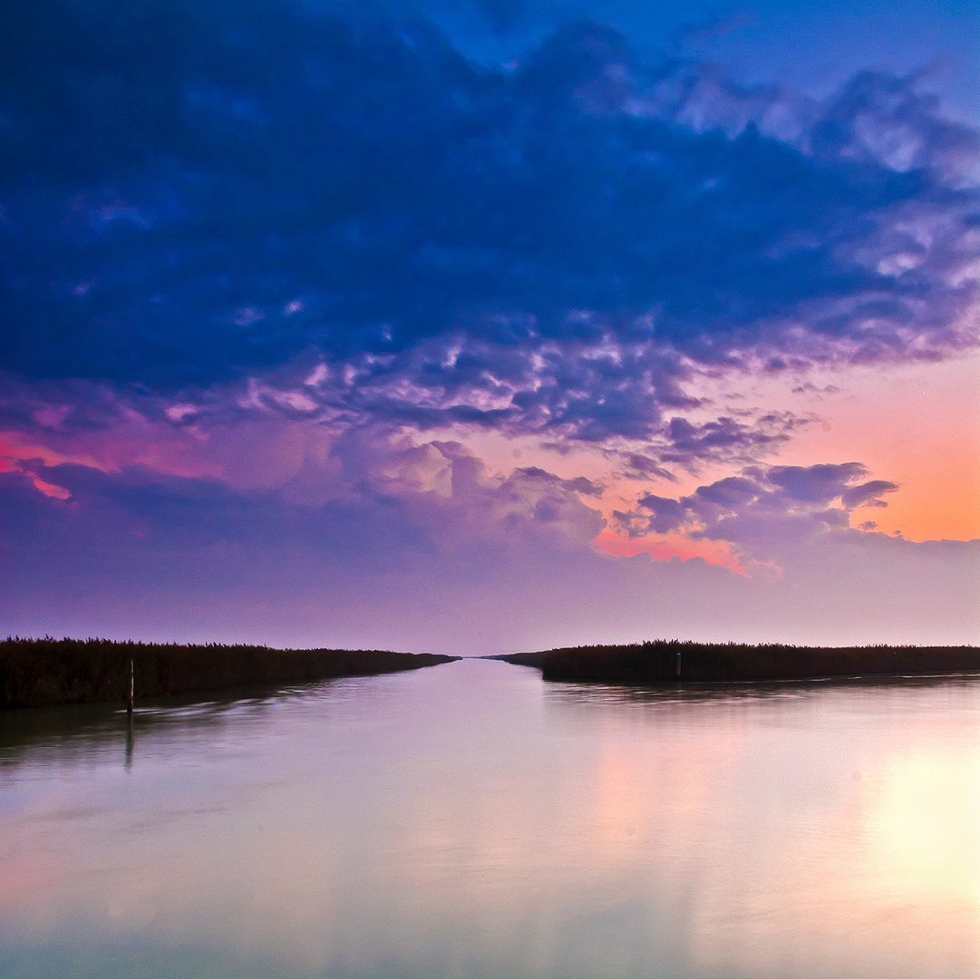 sunset on the lagoon