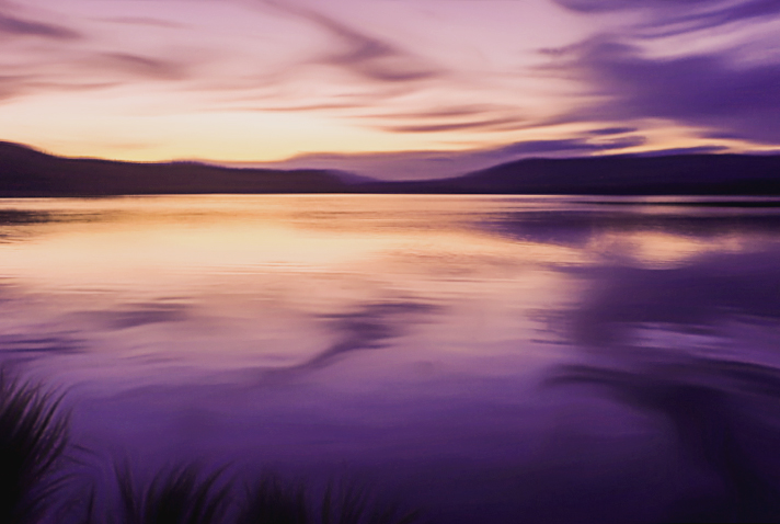 sunset on the lake