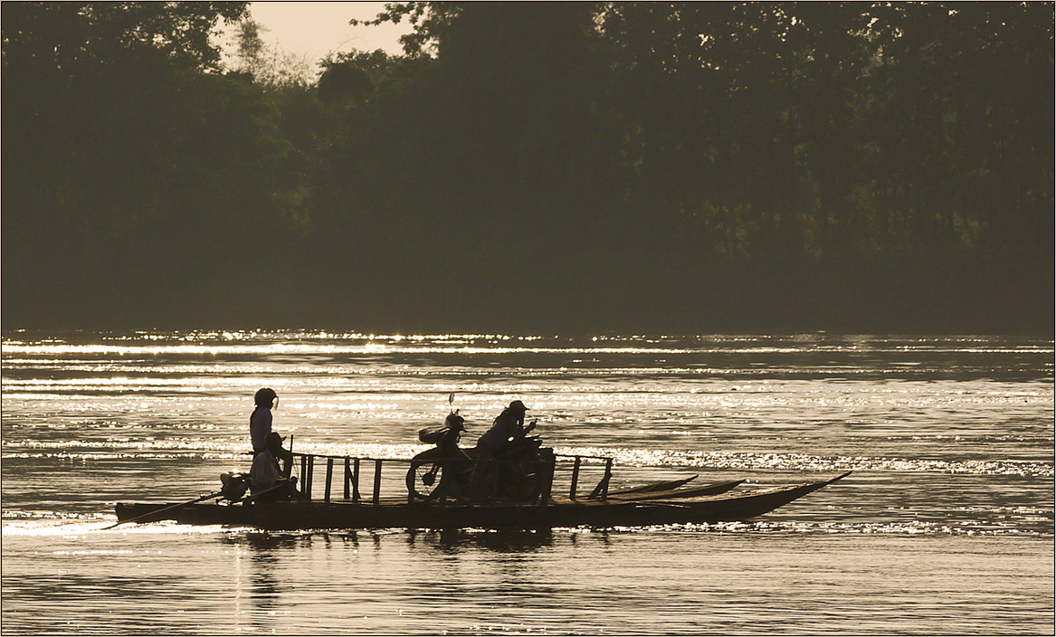 sunset on the river