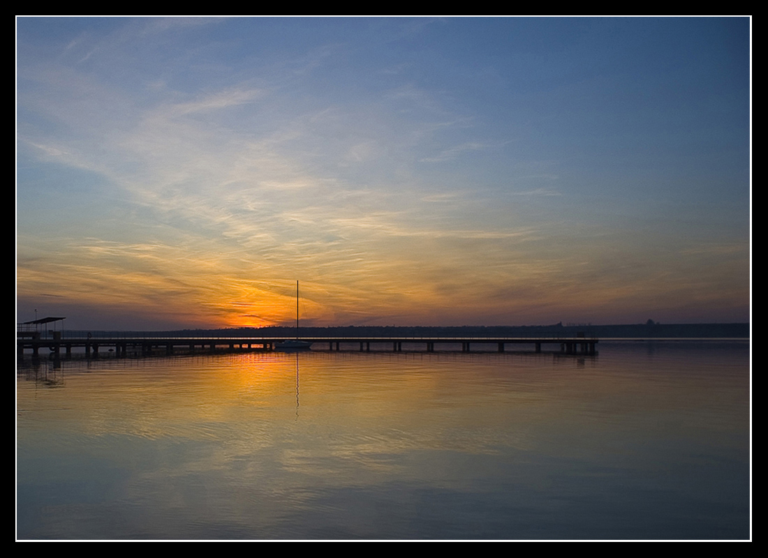 Sunset on the river