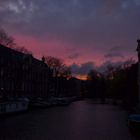 Sunset on the river Amstel