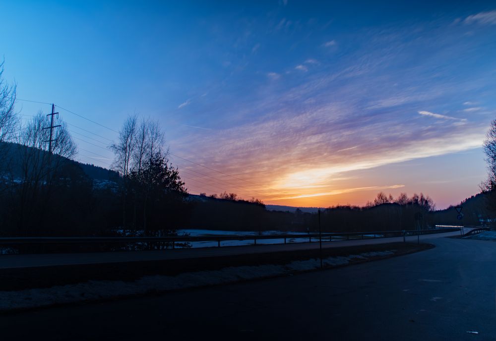 Sunset on the Road