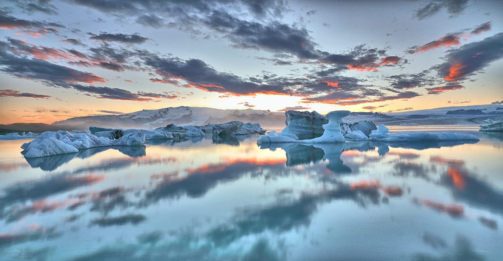 sunset on the rocks