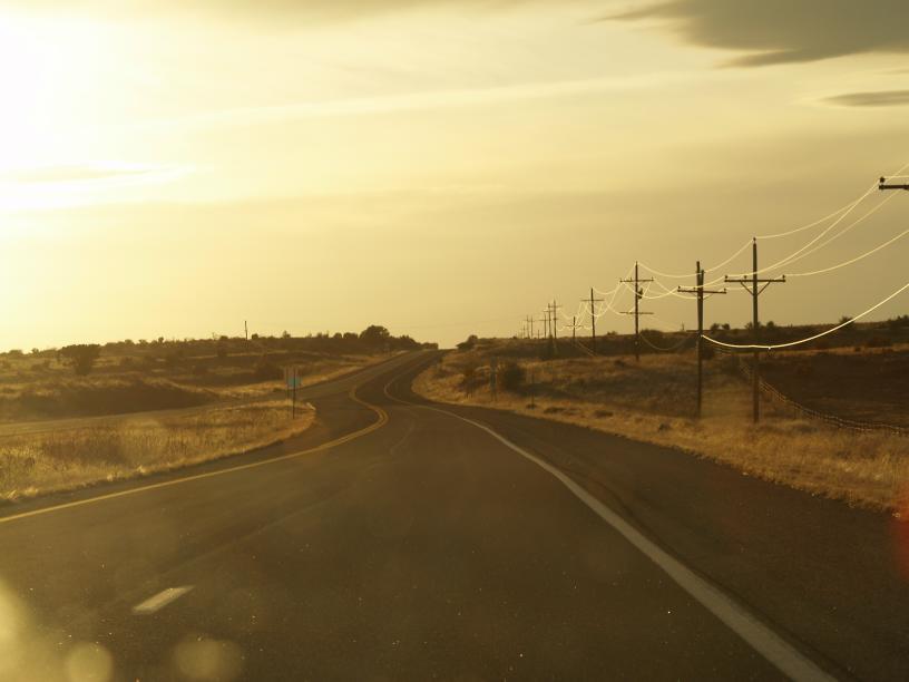 sunset on the Route 66