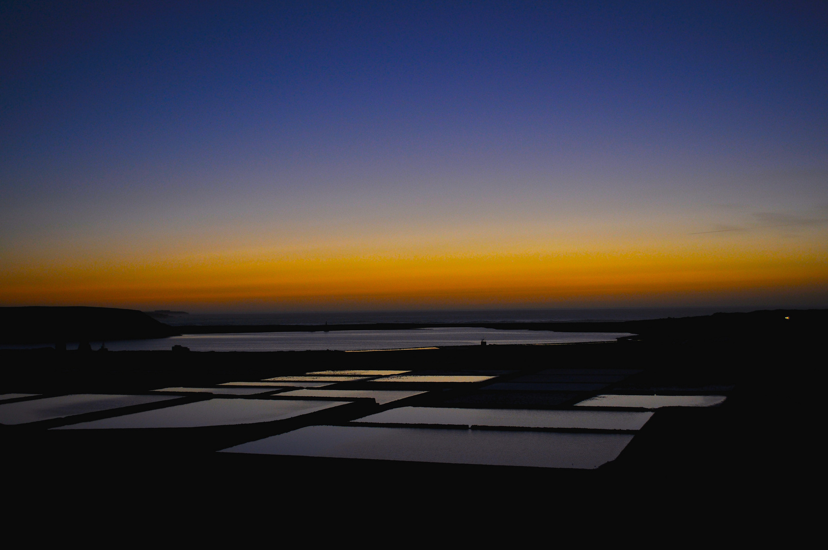 Sunset on the saltflats Lanzarote