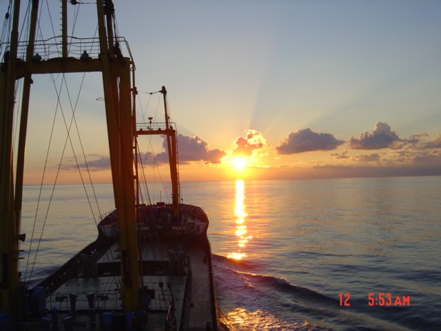 Sunset on the sea