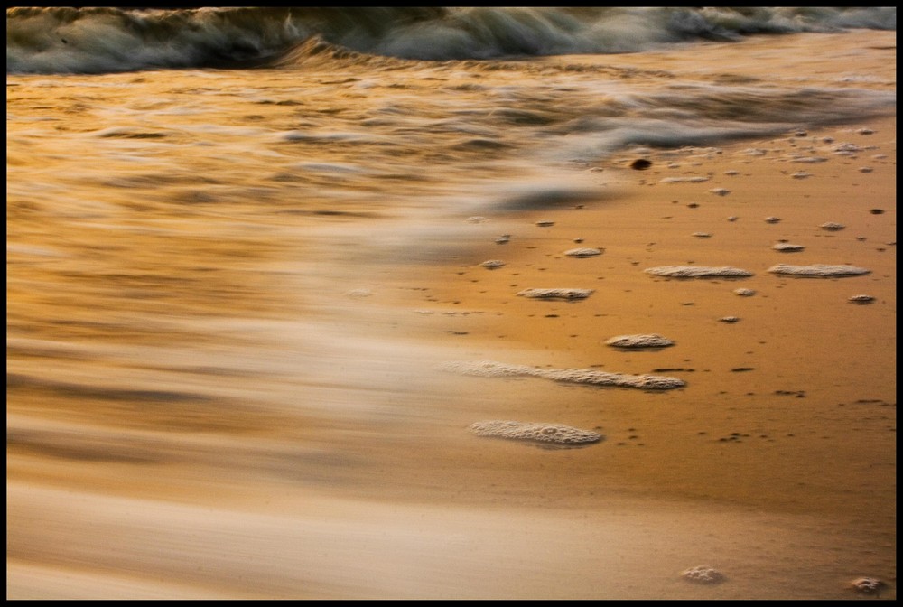 sunset on the shore