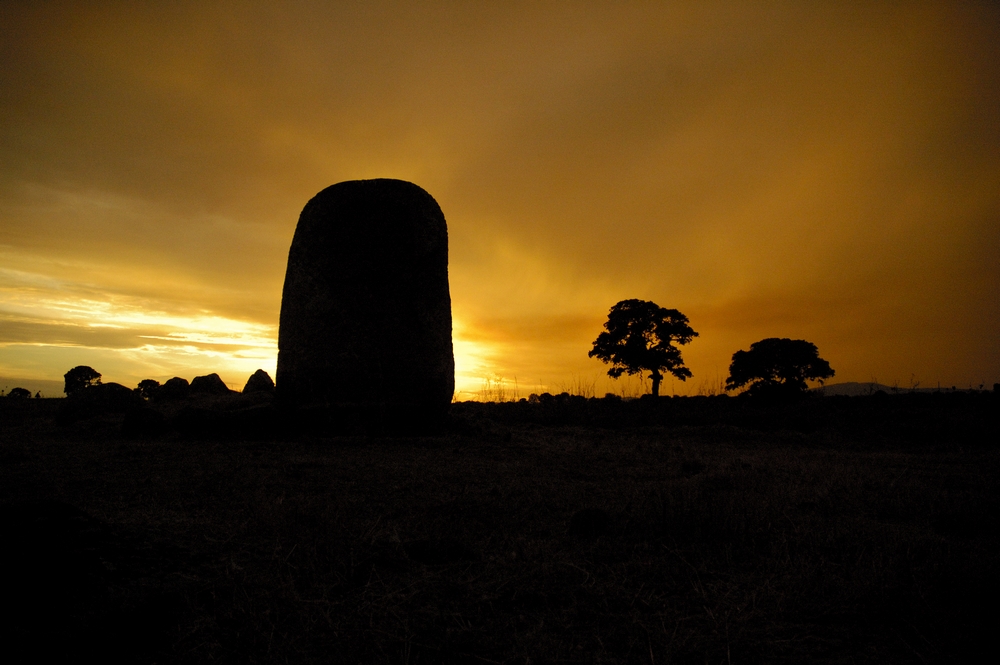 sunset on the stone