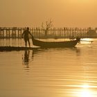 Sunset on the U bein bridge Myanmar