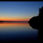 Sunset on the Vistula river in Poland