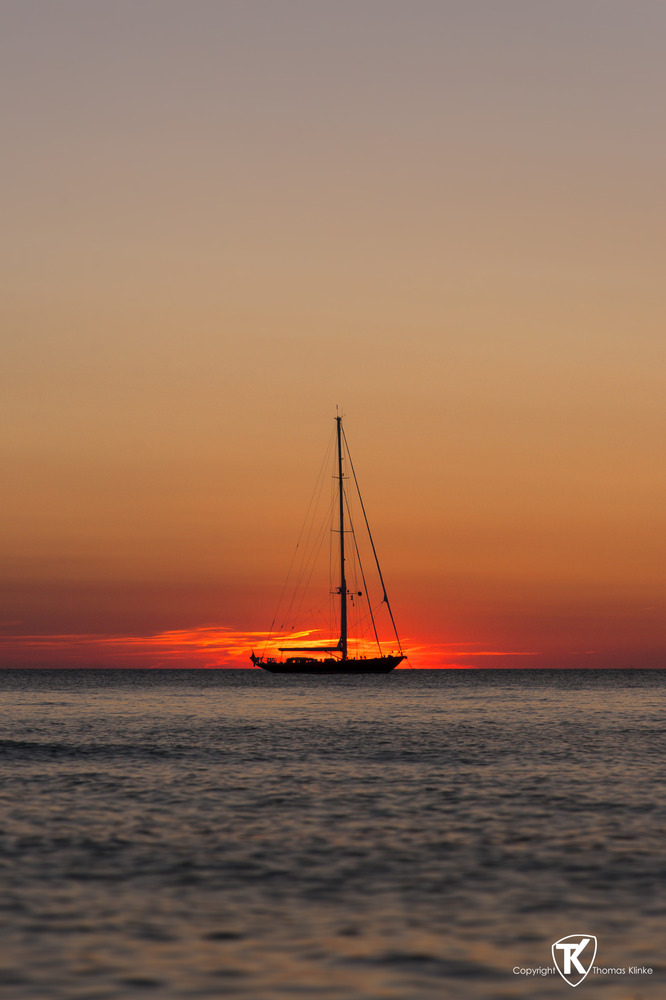 sunset on the water