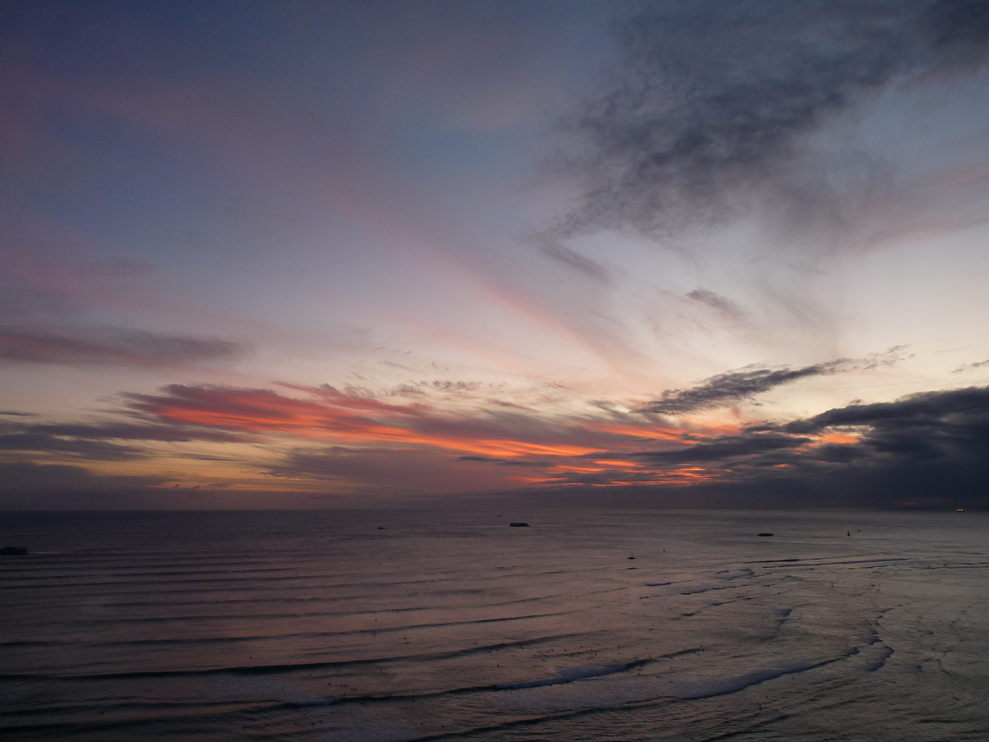 Sunset on Waikiki beach