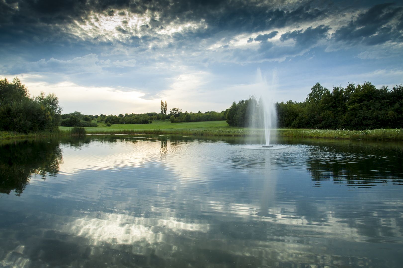 Sunset over a Golf Course