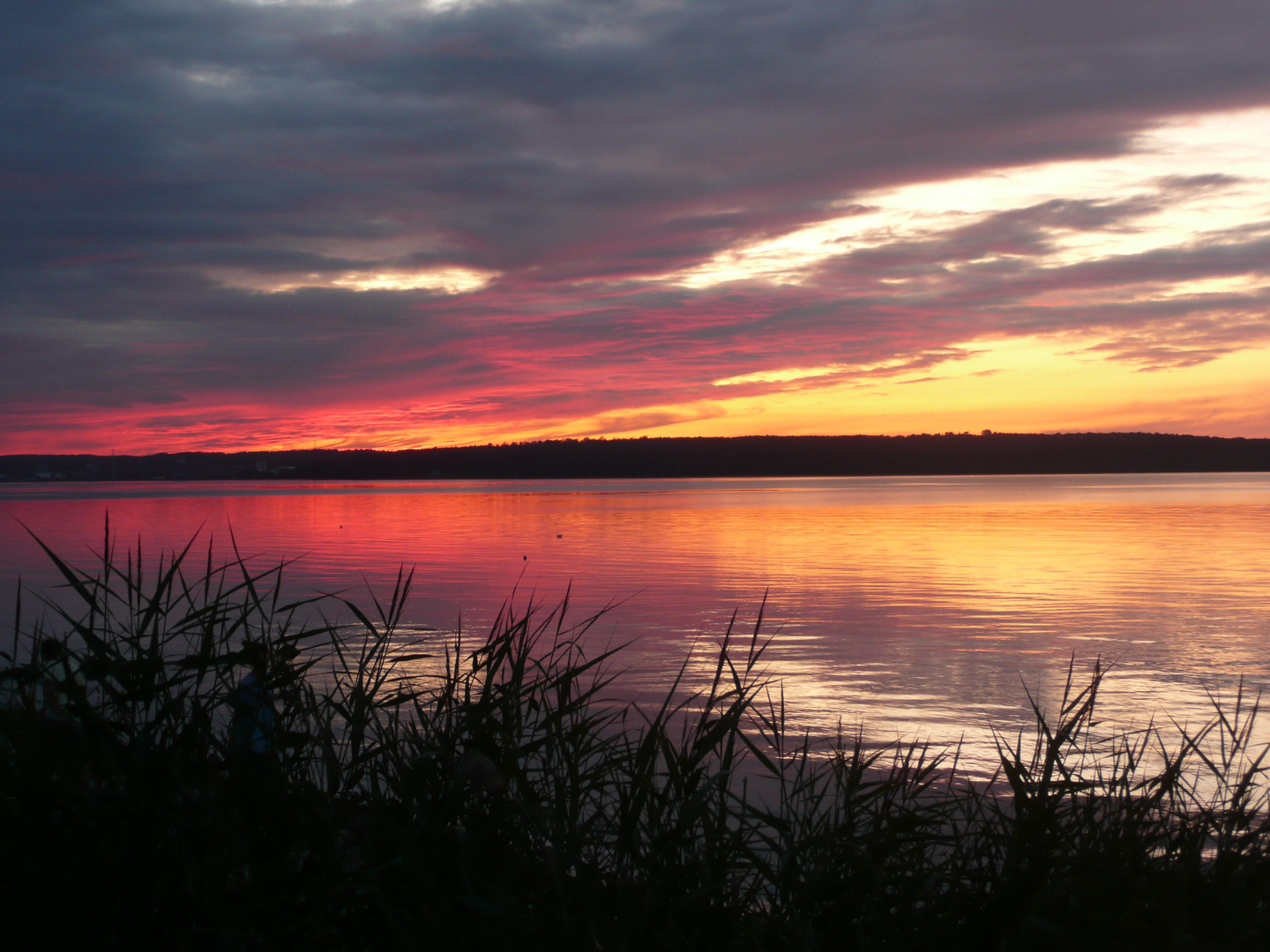 Sunset over Aabenraa fjord