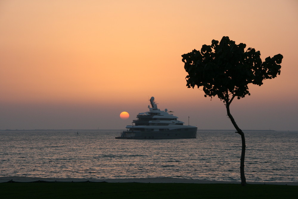 Sunset over Abu Dhabi's Coastline