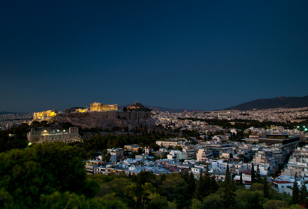 Sunset over Athens