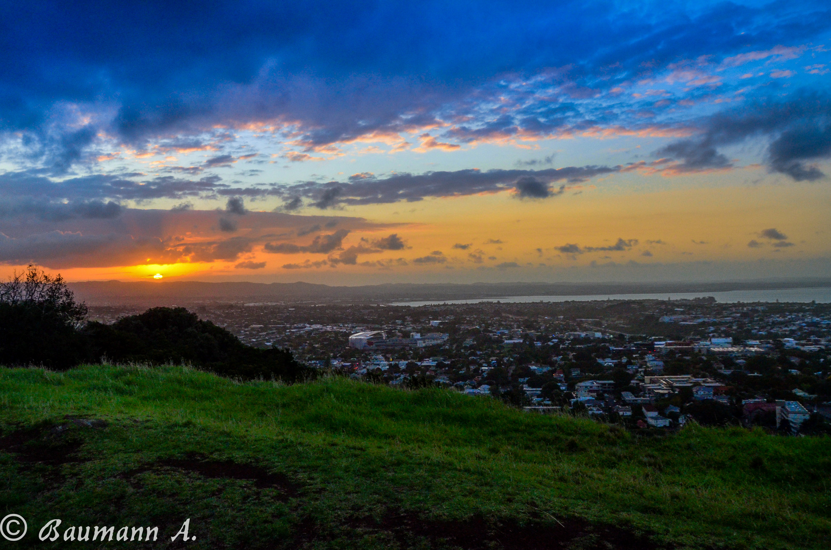 Sunset over Auckland