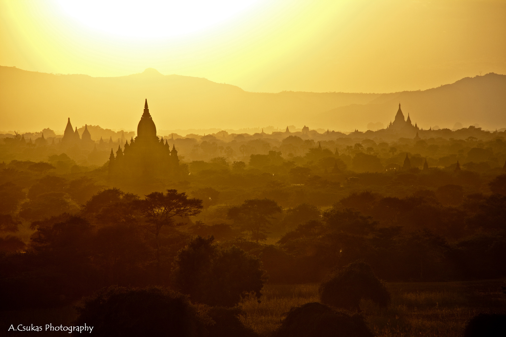 Sunset over Bagan