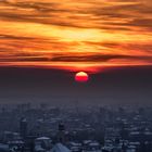 Sunset over Baia Mare , Romania