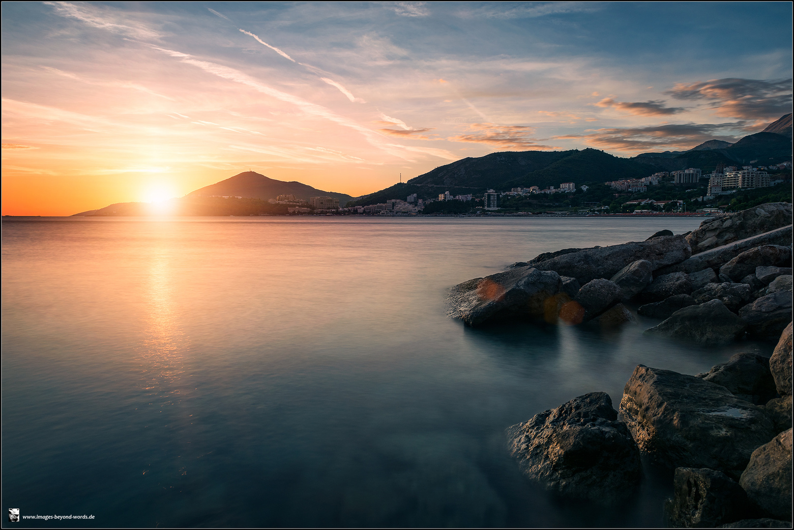 Sunset over Becici