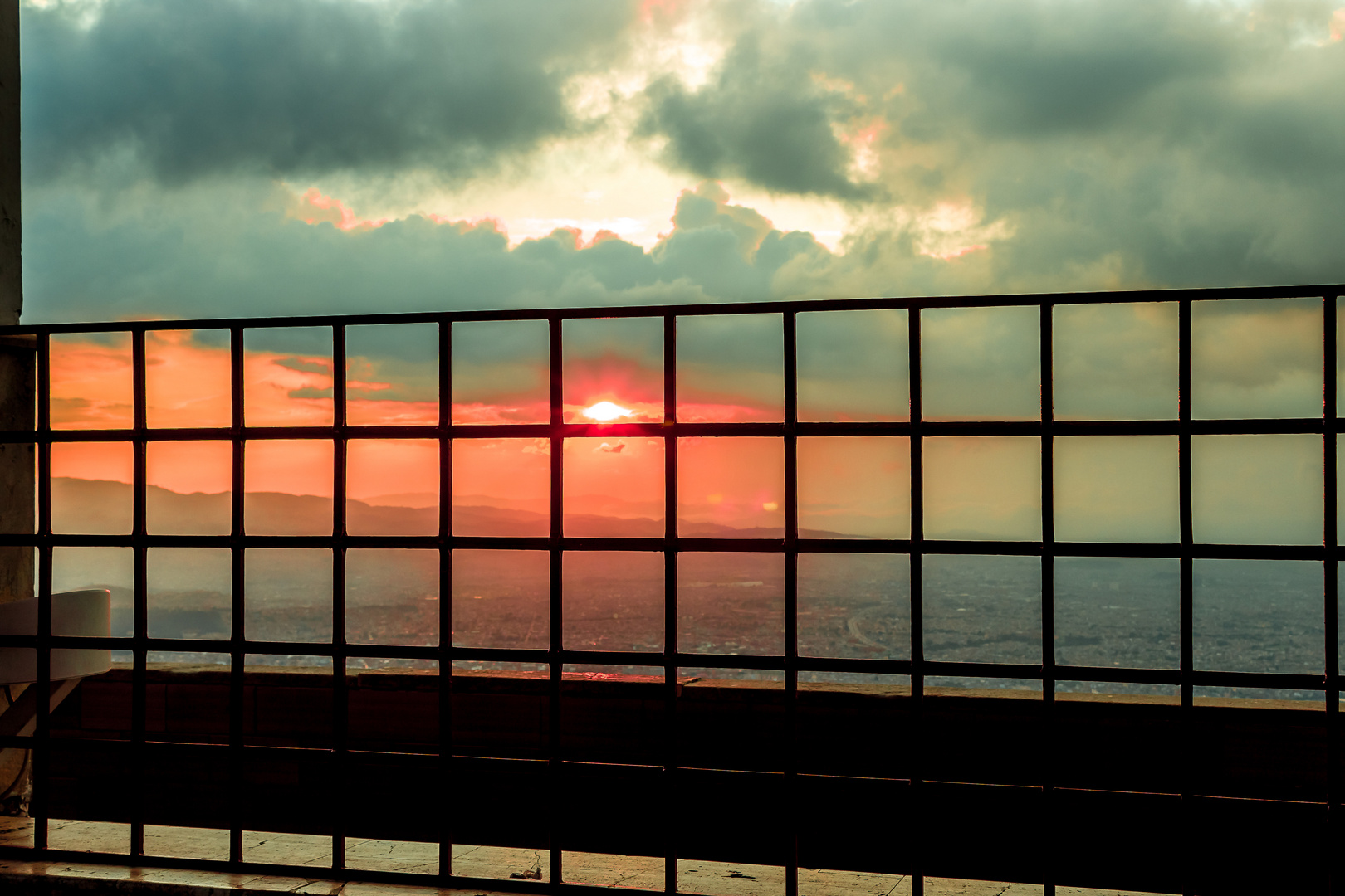 Sunset over Bogota (Colombia)