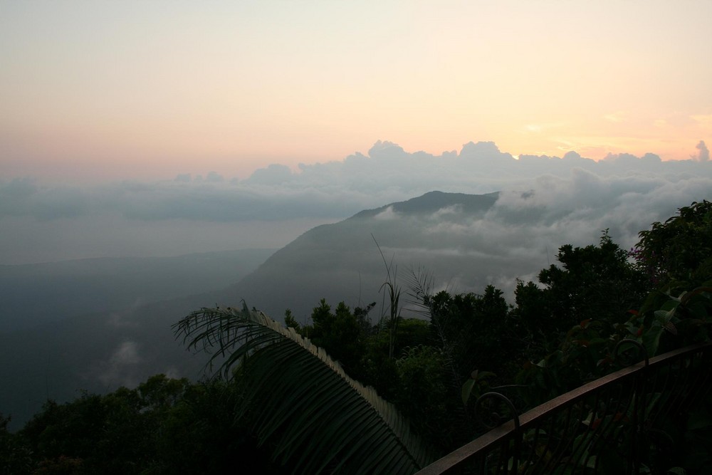 sunset over Bokor