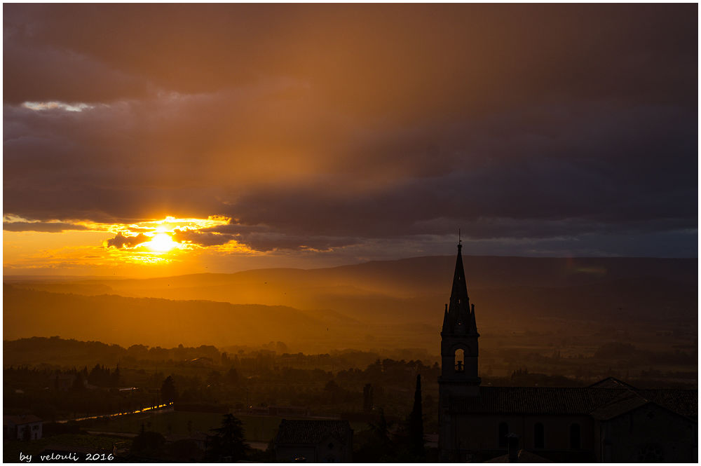 Sunset Over Bonnieux