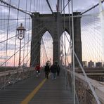 Sunset over Brooklyn Bridge